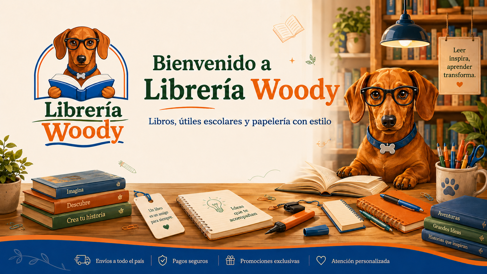 Bienvenido a Librería Woody - Libros, útiles escolares y papelería con estilo